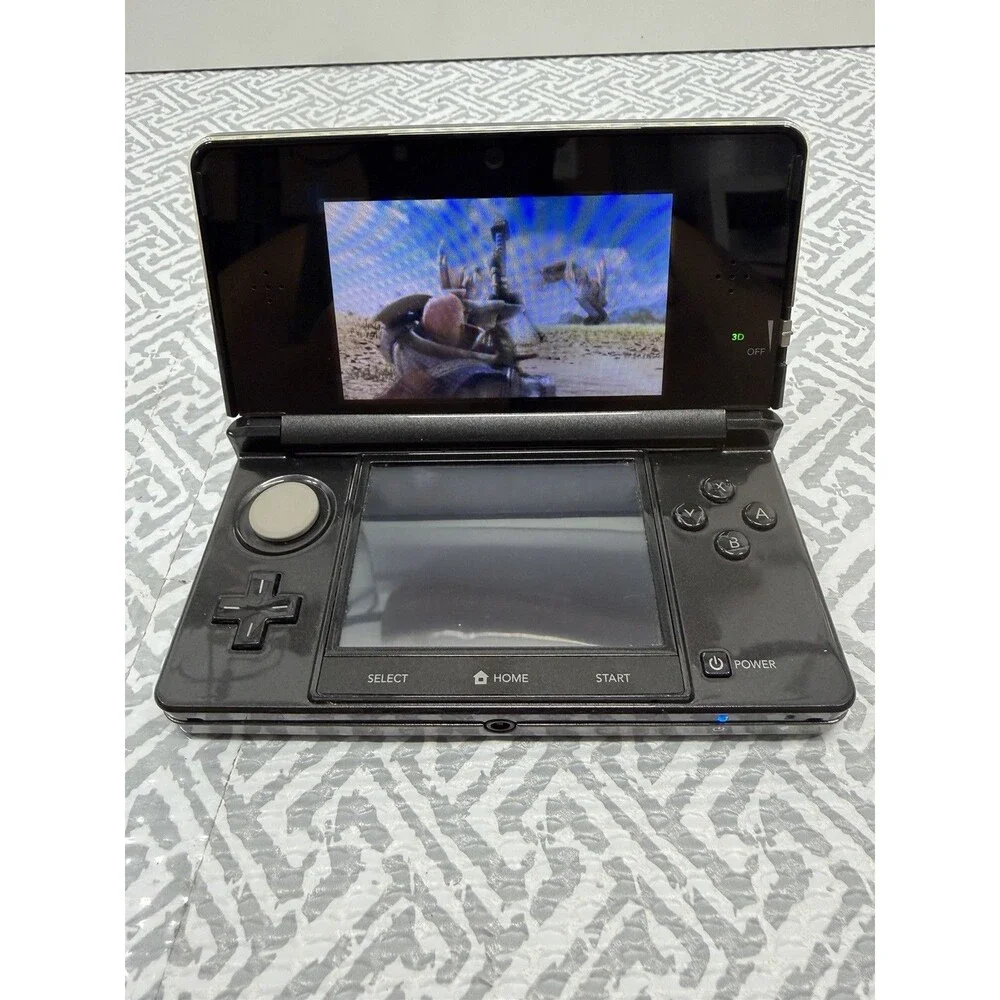 Nintendo 3DS Cosmo Black Console CTR-001 Japan Import Bundle - Monster Hunter 4